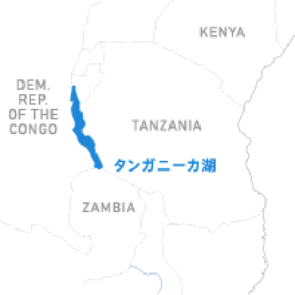 タンガニーカ湖エリアマップ